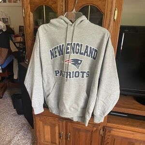 New England Patriots men’s size large cotton blend, one pocket hoodie
